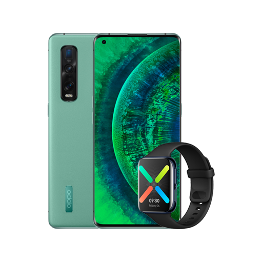 Picture of OPPO Find X2 Pro | OPPO Watch Green Vegan Leather Edition [12GB RAM + 512GB ROM] - Original OPPO Malaysia  [Screen Crack Protection - 1 Year]